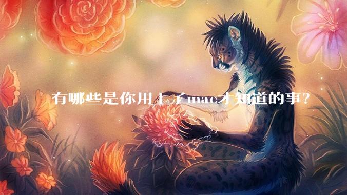 有哪些是你用上了mac才知道的事?