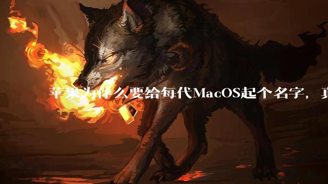 苹果为什么要给每代MacOS起个名字,真以为人们记得住分得清吗?
